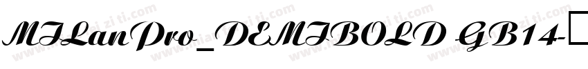 MILanPro_DEMIBOLD GB14字体转换